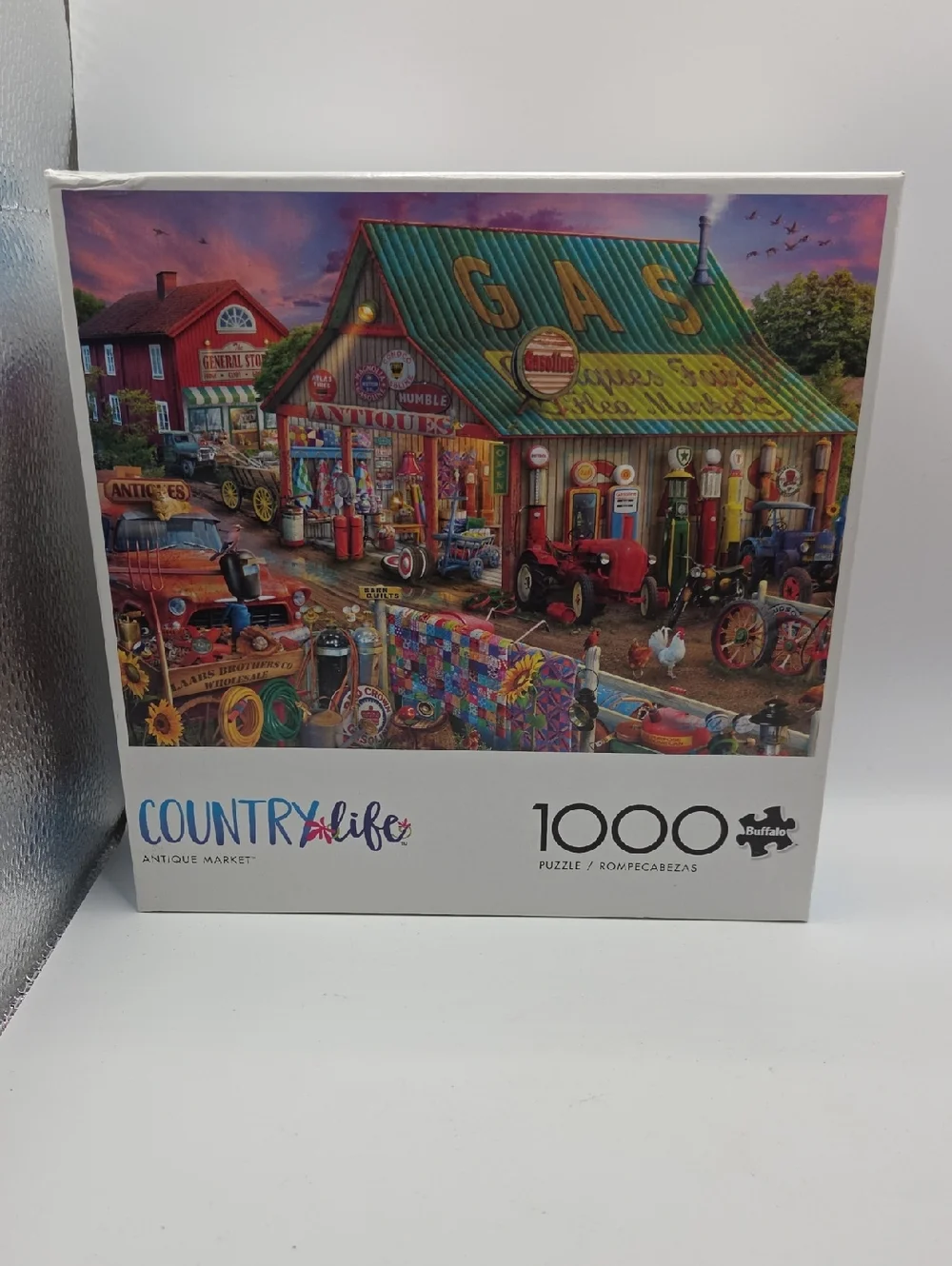 Buffalo David Bitton Blue & White 1000-Piece Country Life Puzzle. Nwt